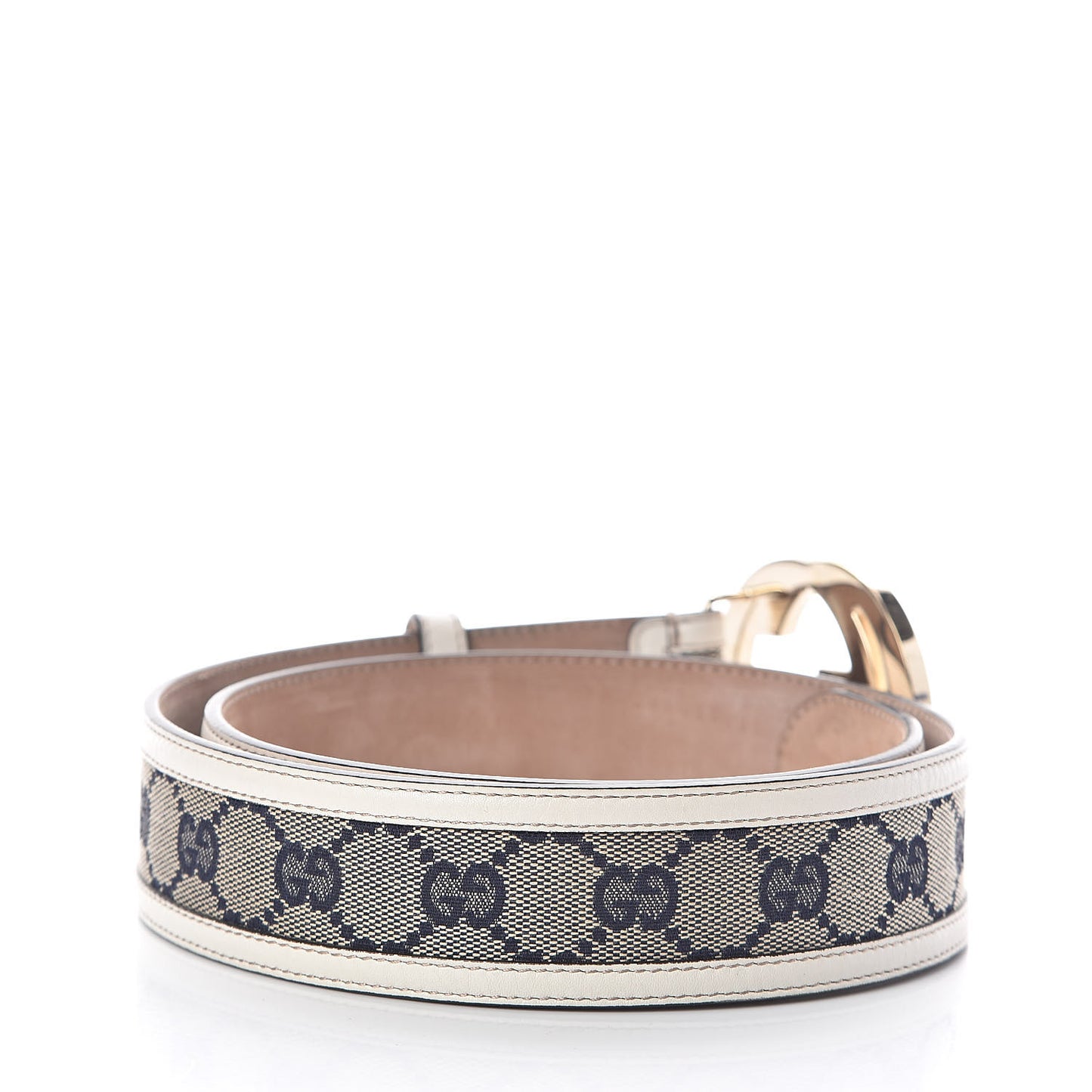 Monogram Cellarius Calfskin Interlocking G 40mm Belt Beige Blue Off White