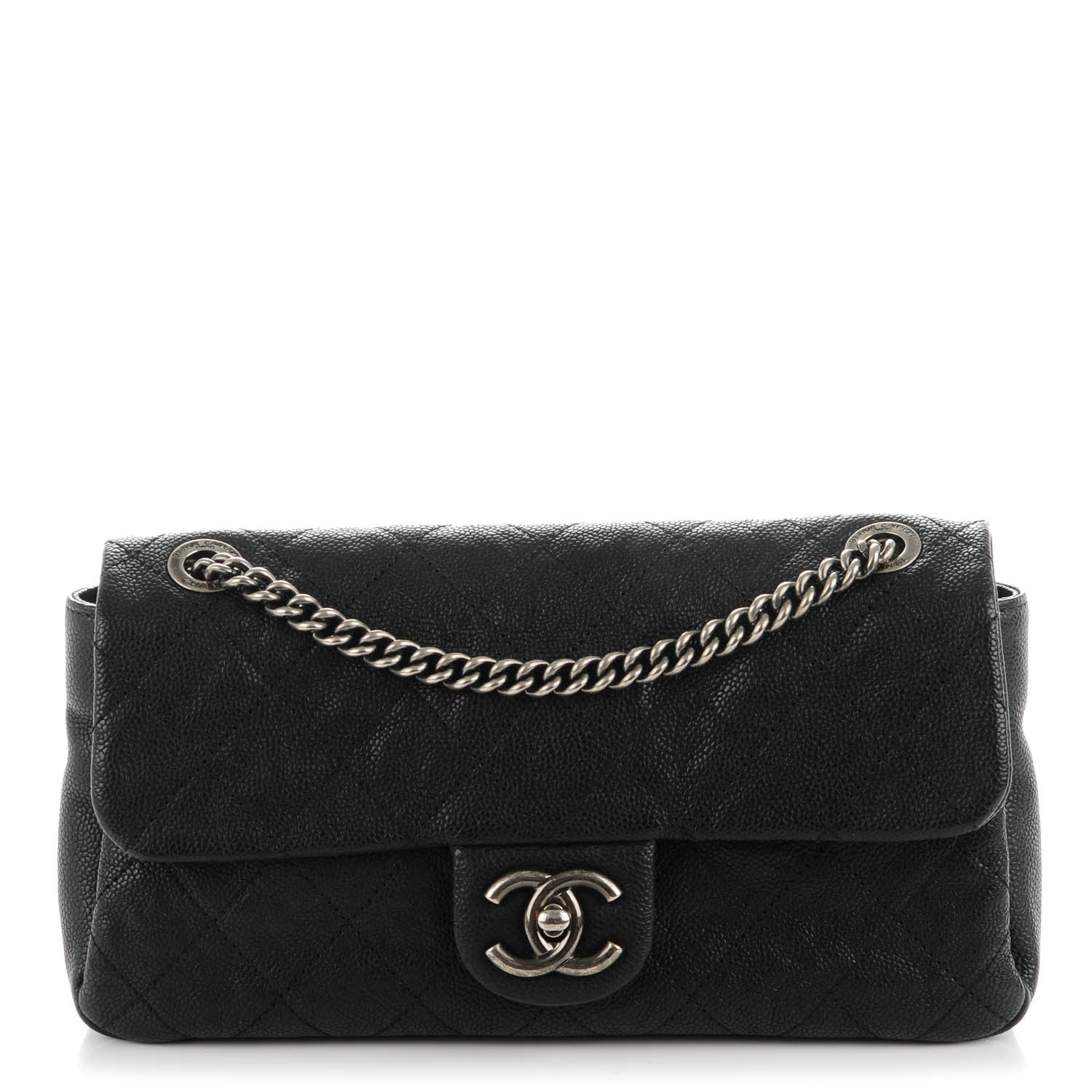 Chanel Caviar Quilted Medium Simply CC Flap Black 1 of 7