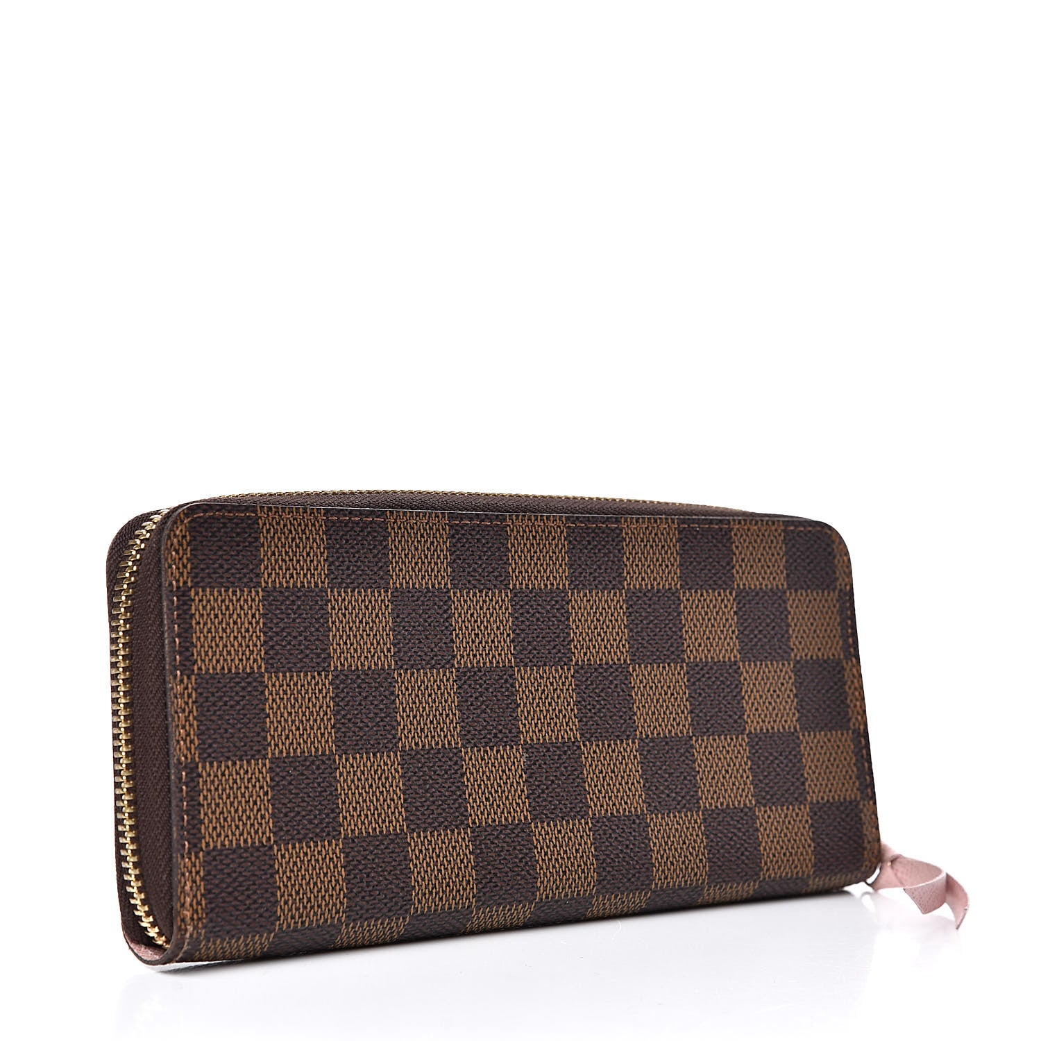 Louis Vuitton Damier Ebene Clemence Wallet Rose Ballerine 3 of 9