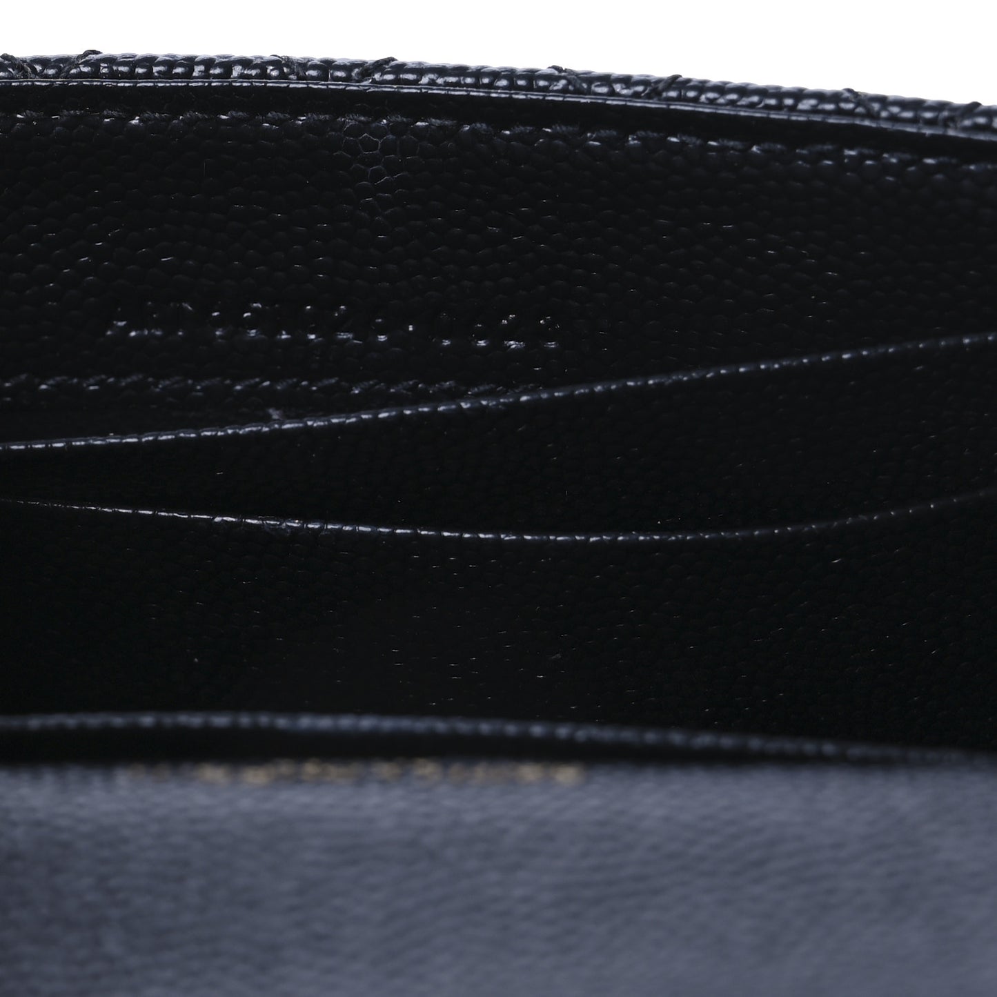 Grain De Poudre Textured Mixed Matelasse Triquilt Small Monogram Envelope Wallet Black