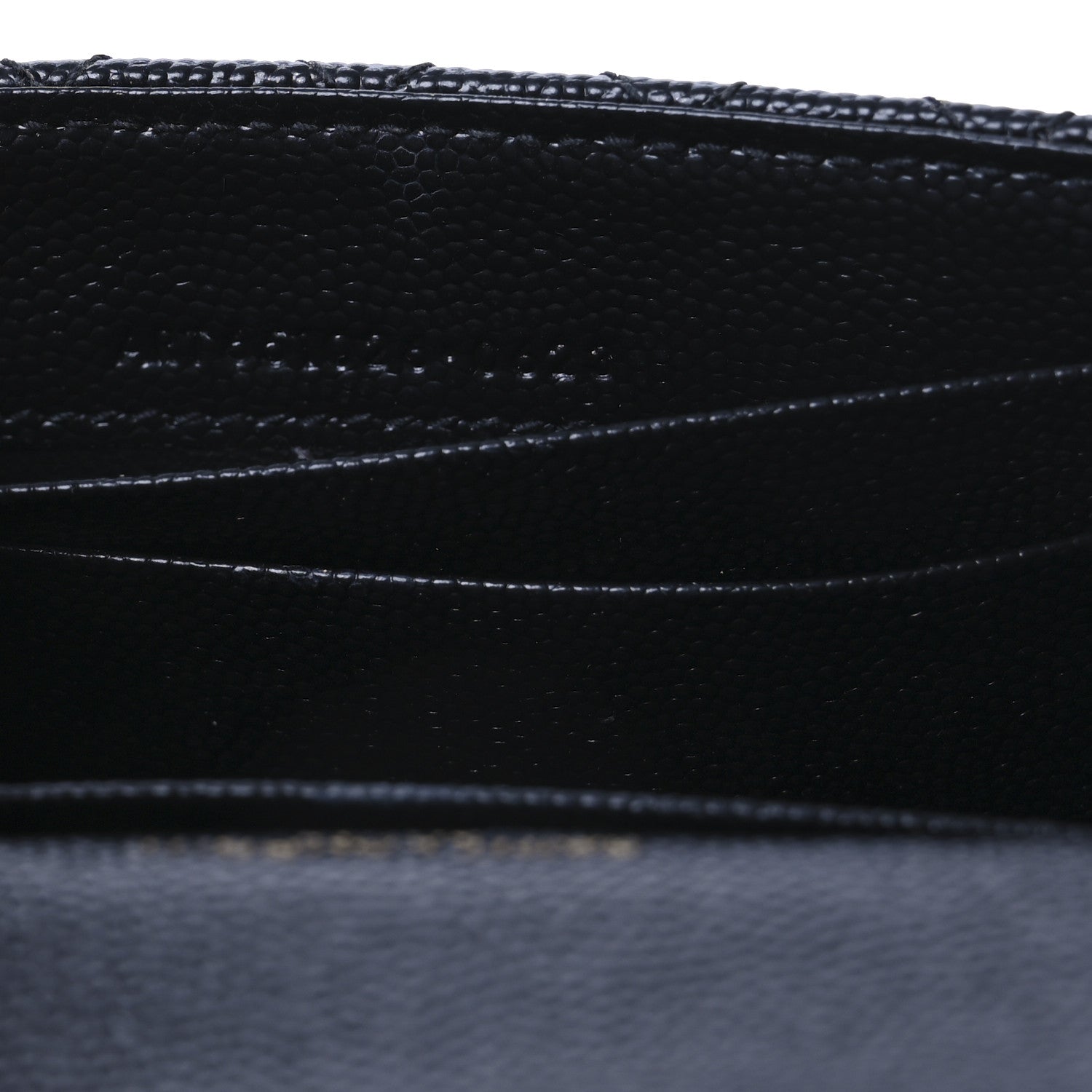 Saint Laurent Grain De Poudre Textured Mixed Matelasse Triquilt Small Monogram Envelope Wallet Black 7 of 8