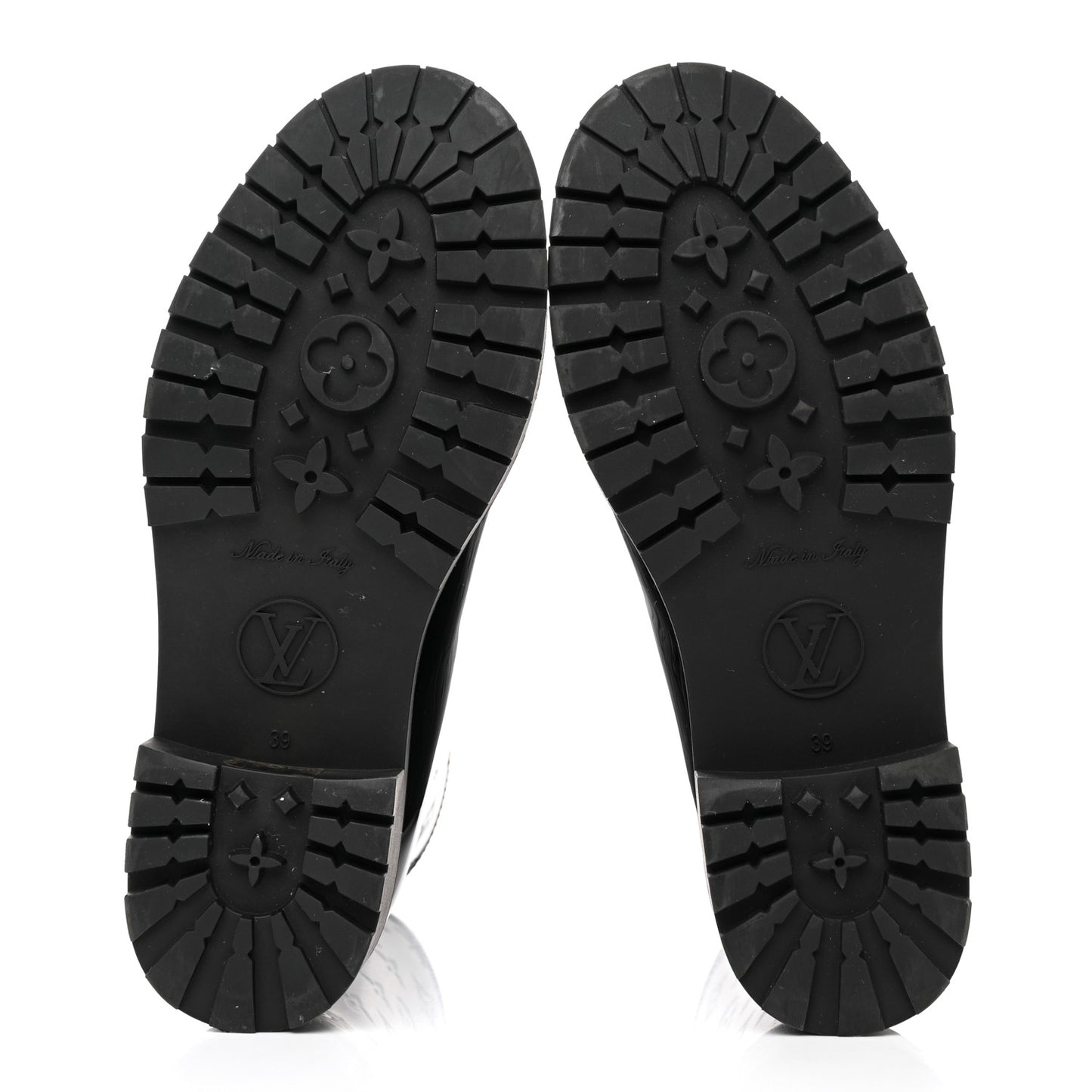 Rubber Embossed Monogram Splash Rain Short Boots 39 Black