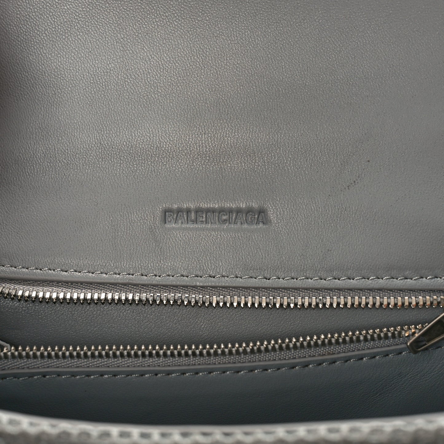 Faux Calfskin Fabric Small Sneakerhead Top Handle Bag Blue Grey