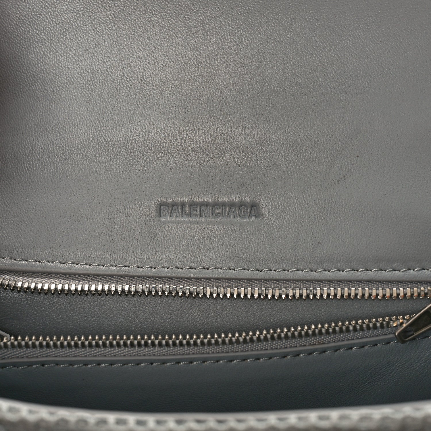 Balenciaga Faux Calfskin Fabric Small Sneakerhead Top Handle Bag Blue Grey 5 of 8