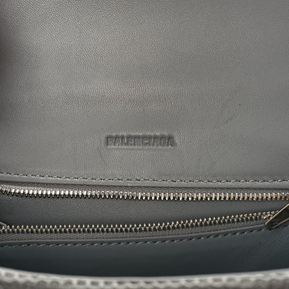 Balenciaga Faux Calfskin Fabric Small Sneakerhead Top Handle Bag Blue Grey 5 of 8