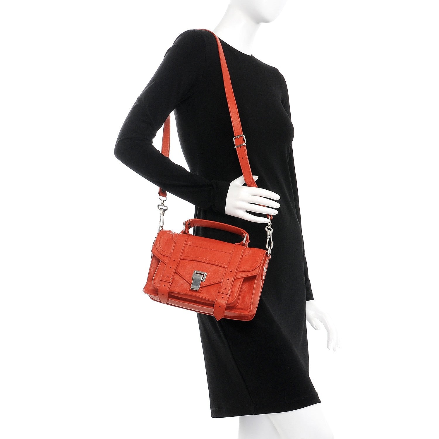 Proenza Schouler Lambskin Tiny PS1 Satchel Orange 2 of 11