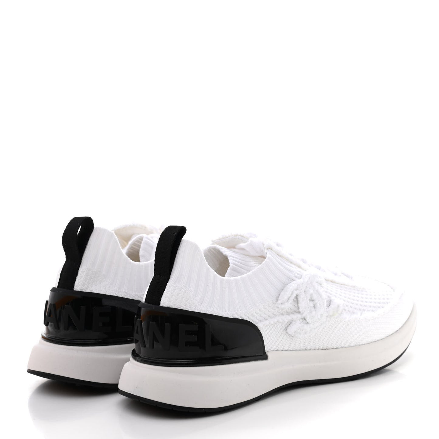 Fabric Logo Sneakers 37 White