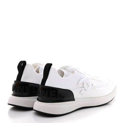 Chanel Fabric Logo Sneakers 37 White 4 of 9