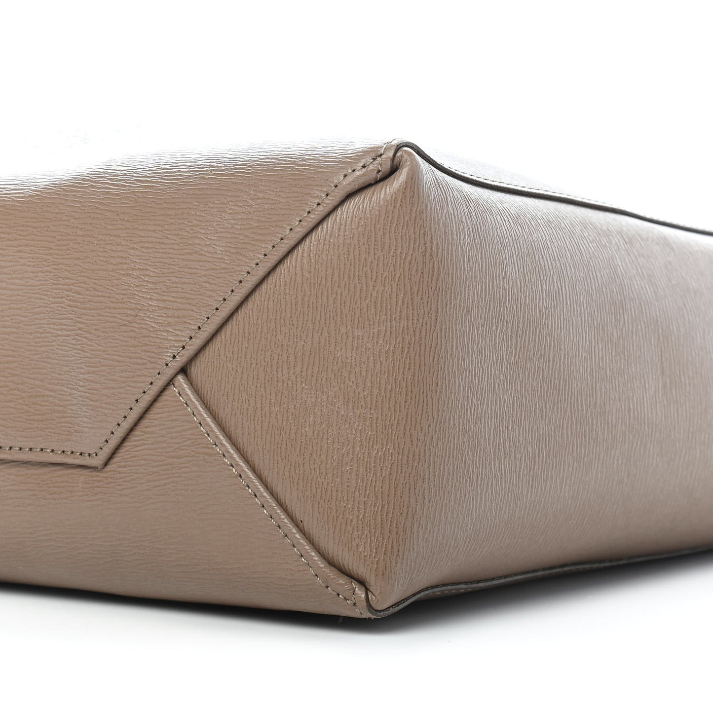 Liege Calfskin Small Vertical Cabas Taupe