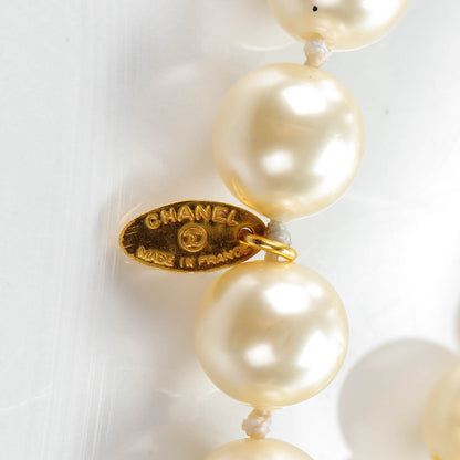 Chanel Pearl Long Necklace Gold 3 of 4