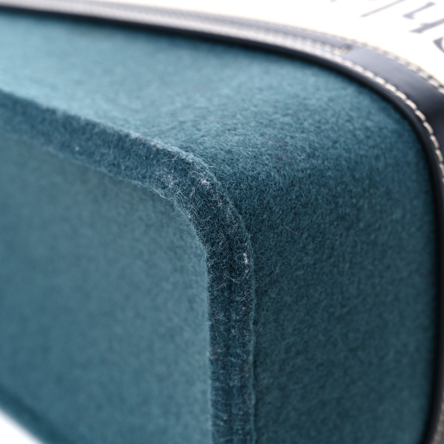 Felt Shiny Calfskin Medium Woody Ribbon Tote Steel Blue