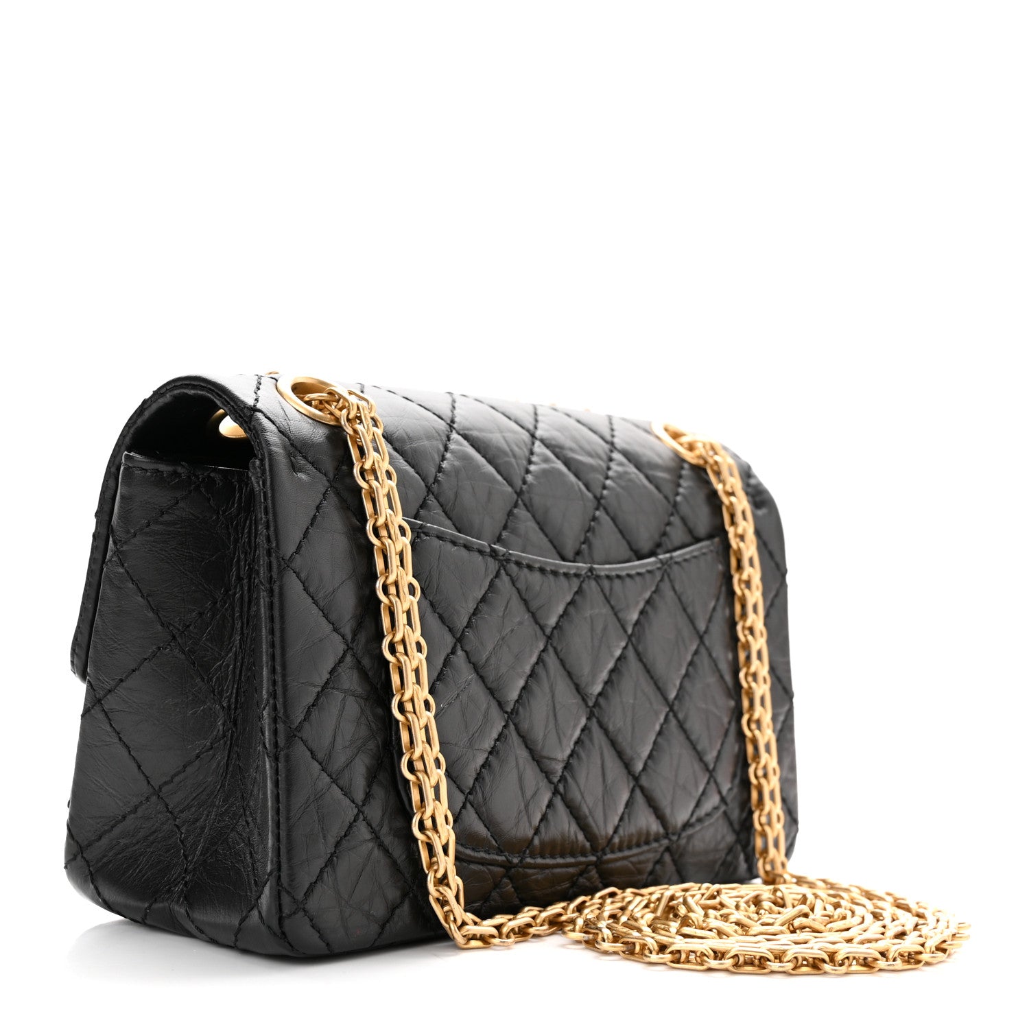 Chanel Aged Calfskin Quilted 2.55 Reissue Mini Flap Black 3 of 11