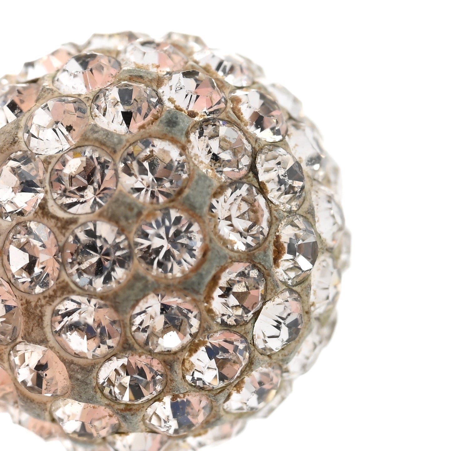 Crystal CC Ball Pendant Necklace Silver