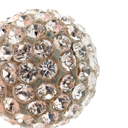 Chanel Crystal CC Ball Pendant Necklace Silver 9 of 9