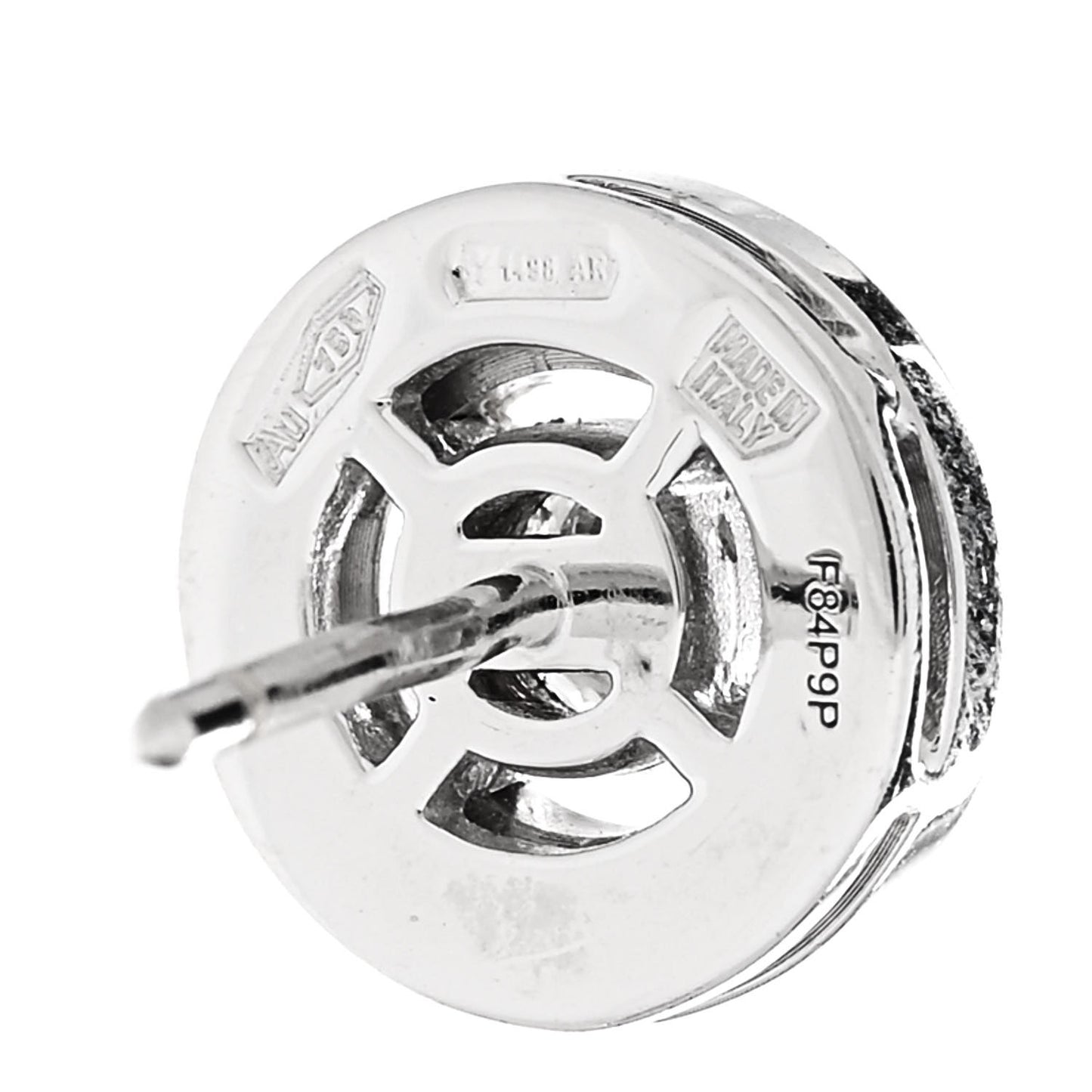 BVLGARI 18K White Gold Diamond Stud Earrings