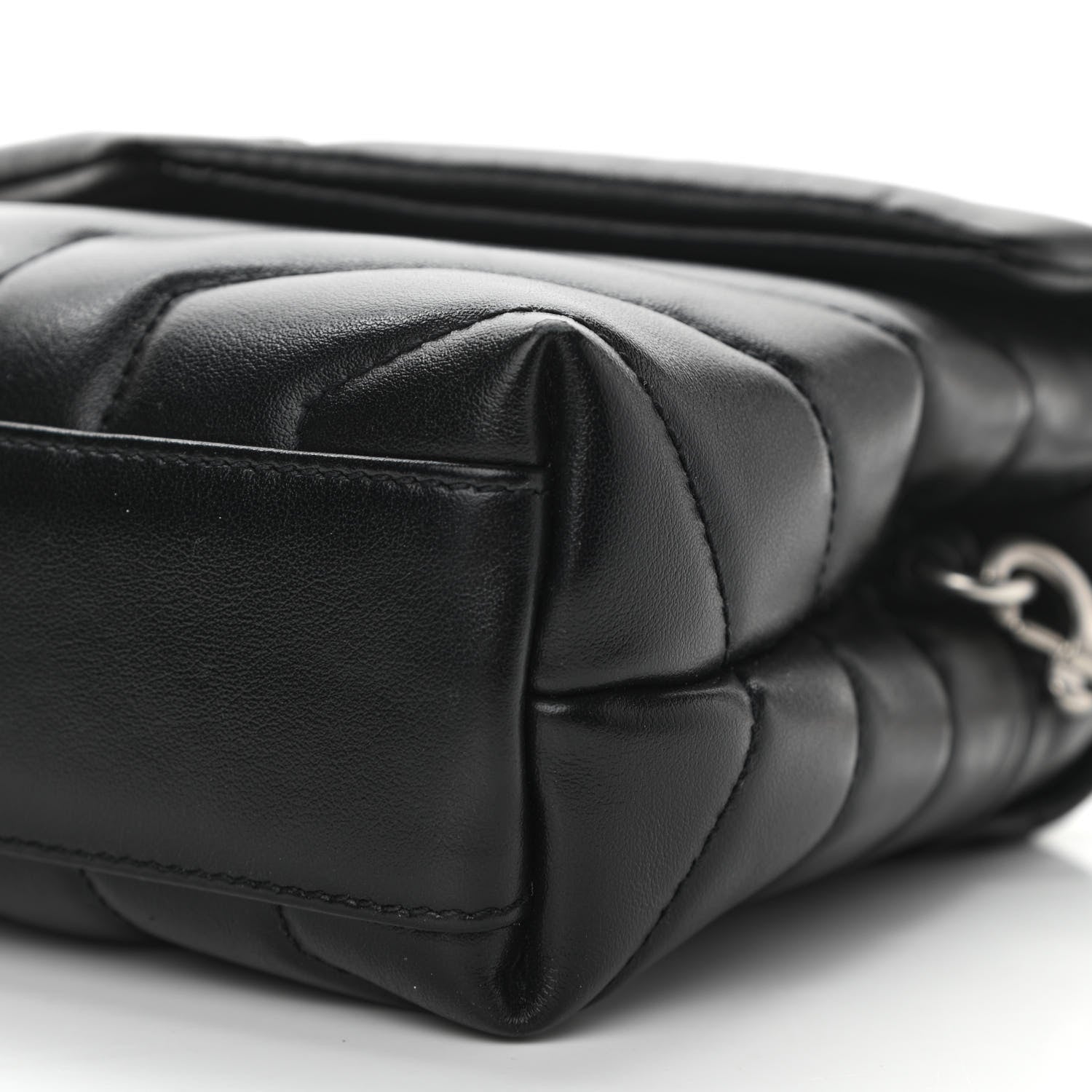 Saint Laurent Calfskin Y Quilted Monogram Toy Loulou Crossbody Bag Black 10 of 12