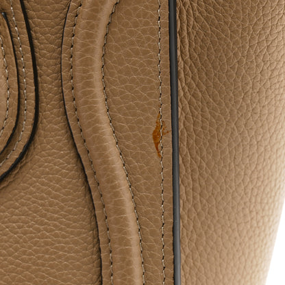 Celine Drummed Calfskin Nano Luggage Dune 13 of 13