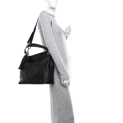 Gucci Pebbled Calfskin Large Soho Hobo Black 2 of 9
