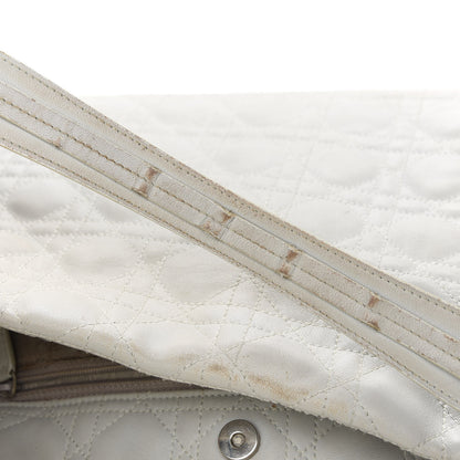 Christian Dior Lambskin Cannage Soft East West Tote White 12 of 13