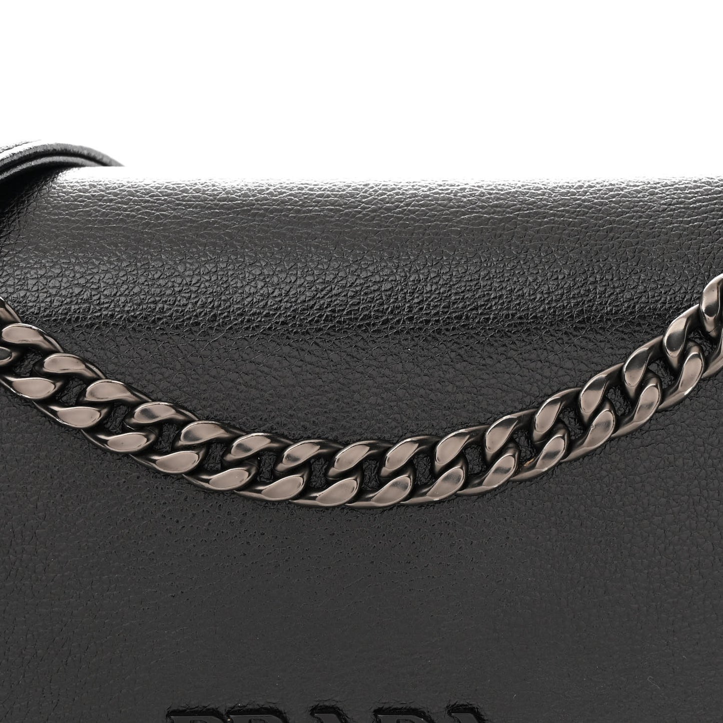 Glace Calfskin Studded Crossbody Black