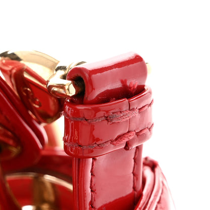 Christian Dior Patent Cannage Mini Lady Dior Red 12 of 15