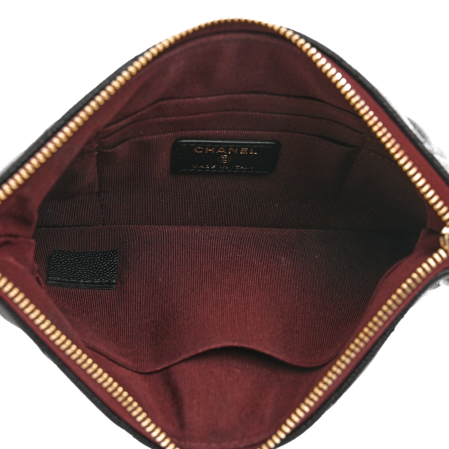 Caviar Quilted Cosmetic Case Black