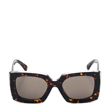 Chanel Acetate Rectangle Sunglasses 5435 Tortoise 2 of 7