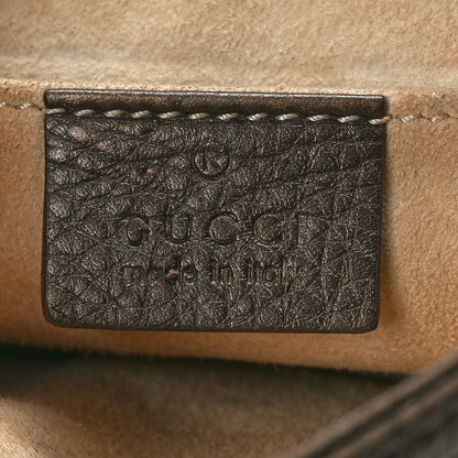 Gucci Pebbled Calfskin Small 1973 Chain Shoulder Bag Winter Leaf 6 of 12