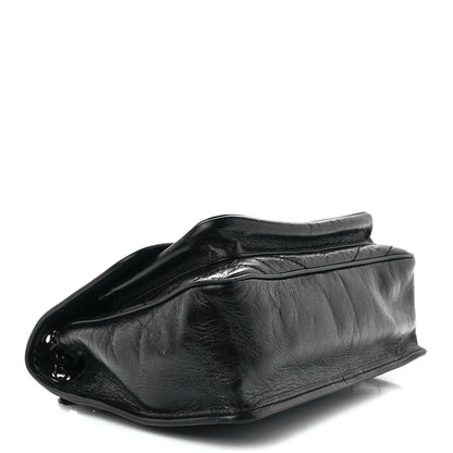 Saint Laurent Crinkled Calfskin Matelasse Monogram Medium Niki Chain Satchel Black 4 of 13