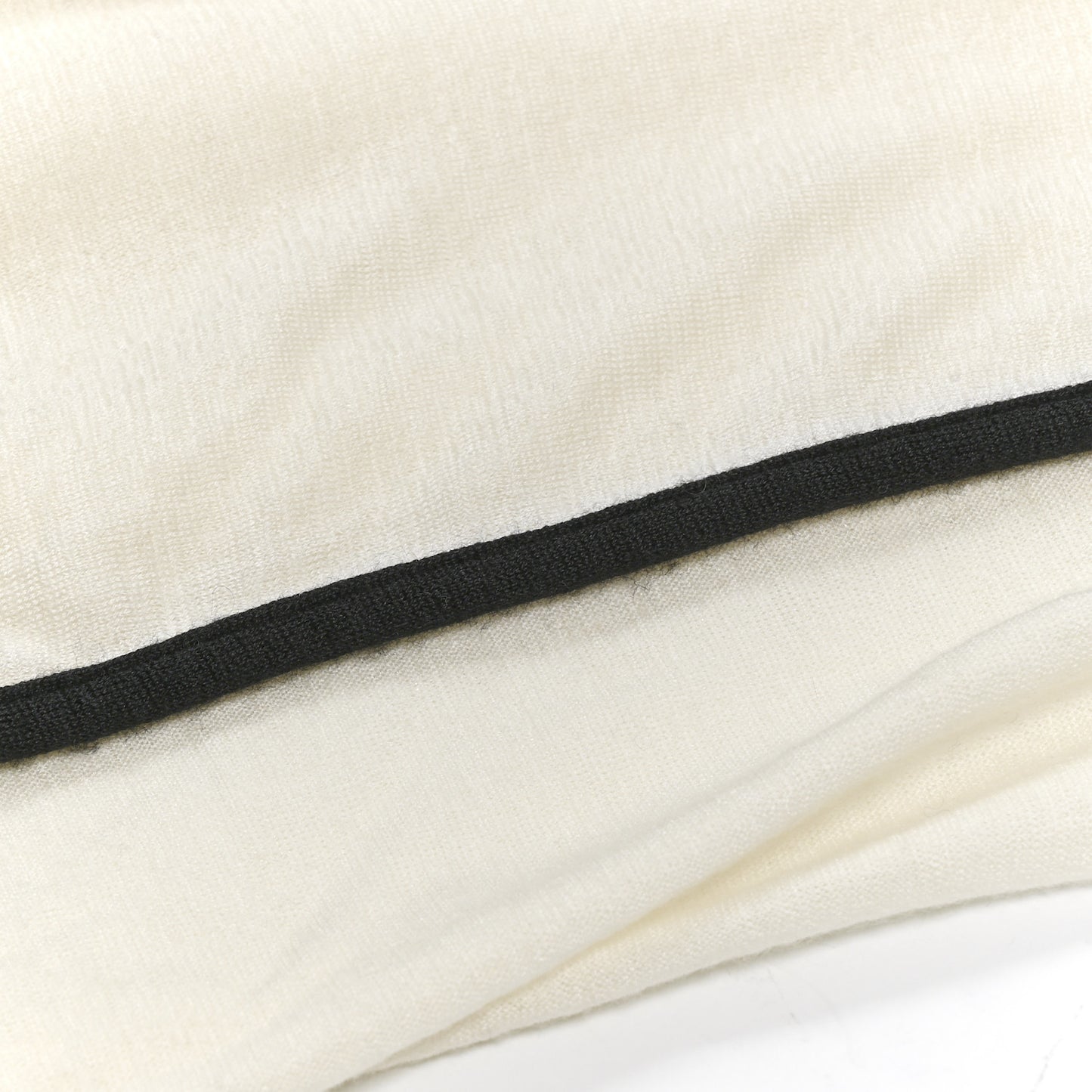 Cashmere Silk CC Scarf White Black
