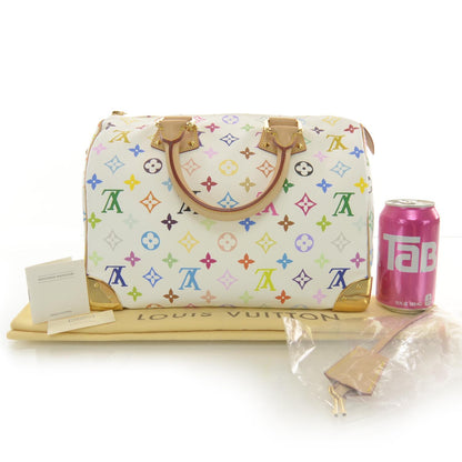 Louis Vuitton Monogram Multicolor Speedy 30 White 2 of 6