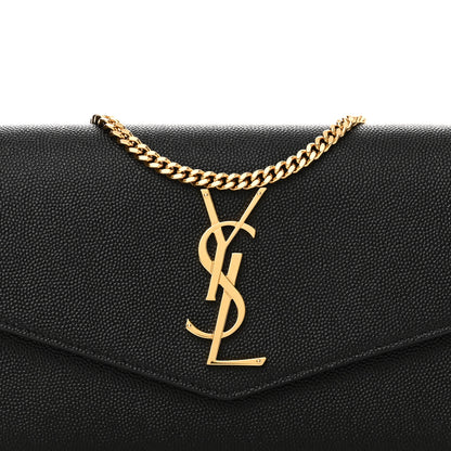 Saint Laurent Grain de Poudre Uptown Chain Wallet Black 7 of 10
