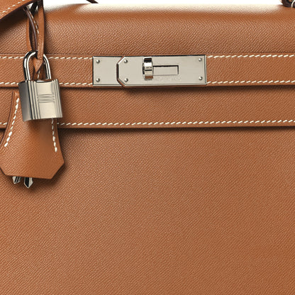 Hermes Madame Calfskin Kelly Sellier 28 Gold 8 of 15