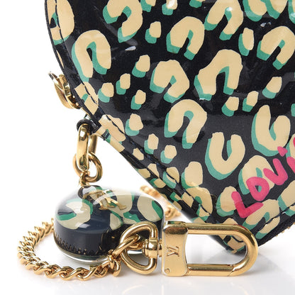 Louis Vuitton Vernis Leopard Coeur Heart Coin Purse Blue Infini 8 of 8
