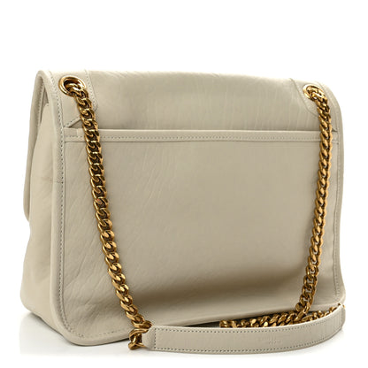 Saint Laurent Grained Lambskin Monogram Medium Niki Chain Satchel Crema Soft 3 of 12