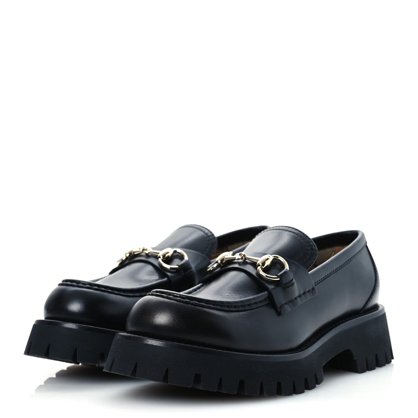 Betis Glamour Calfskin Womens Horsebit Loafers 37.5 Black