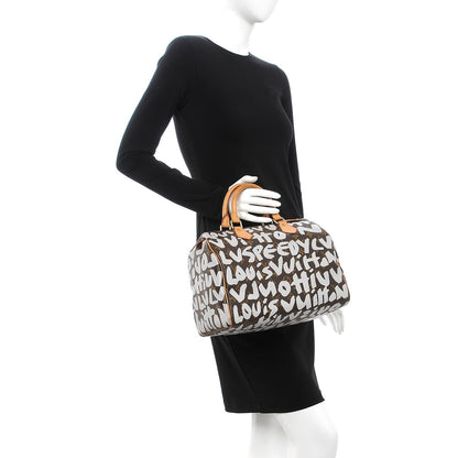 Louis Vuitton Monogram Graffiti Speedy 30 Silver 2 of 15