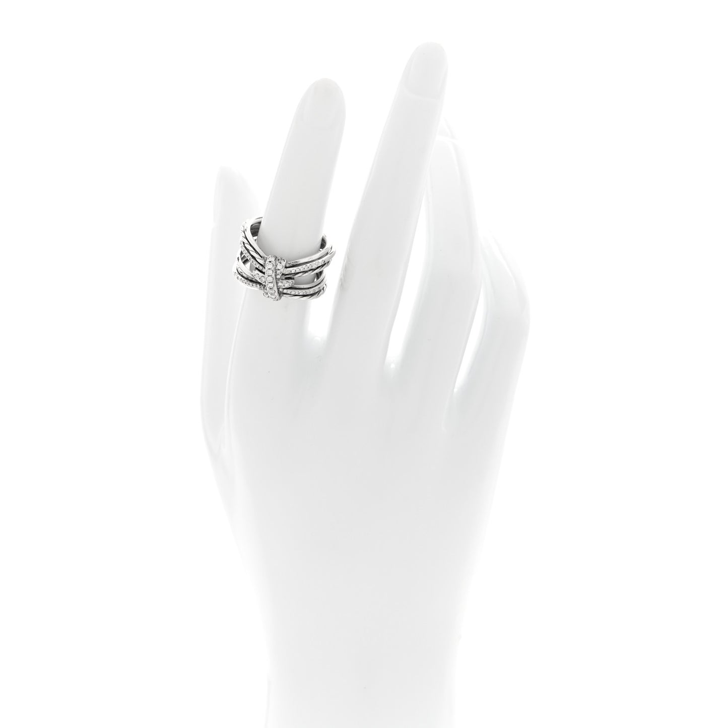 Sterling Silver Diamond Angelika Maltese Ring 50 5.5