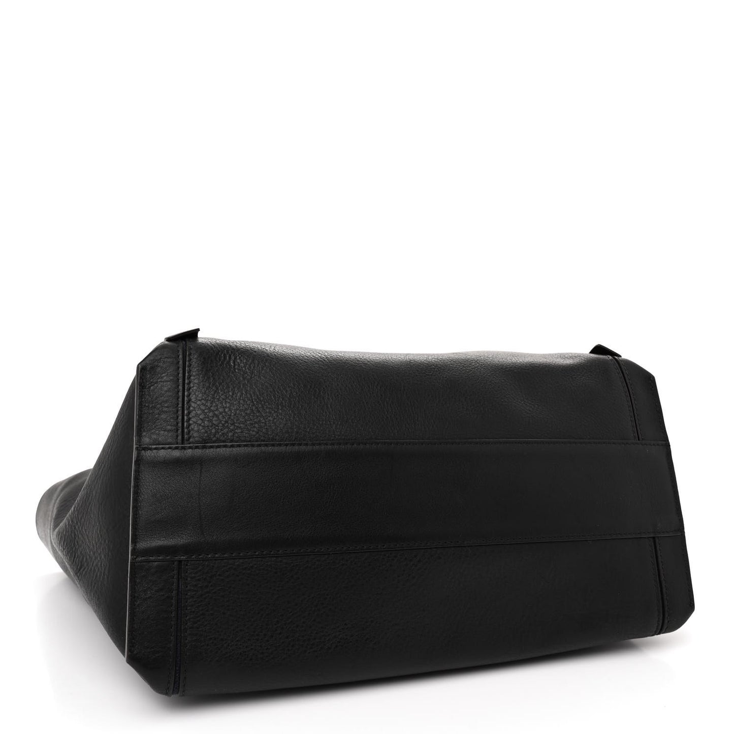 Smooth Calfskin Medium Milo Shopping Tote Black