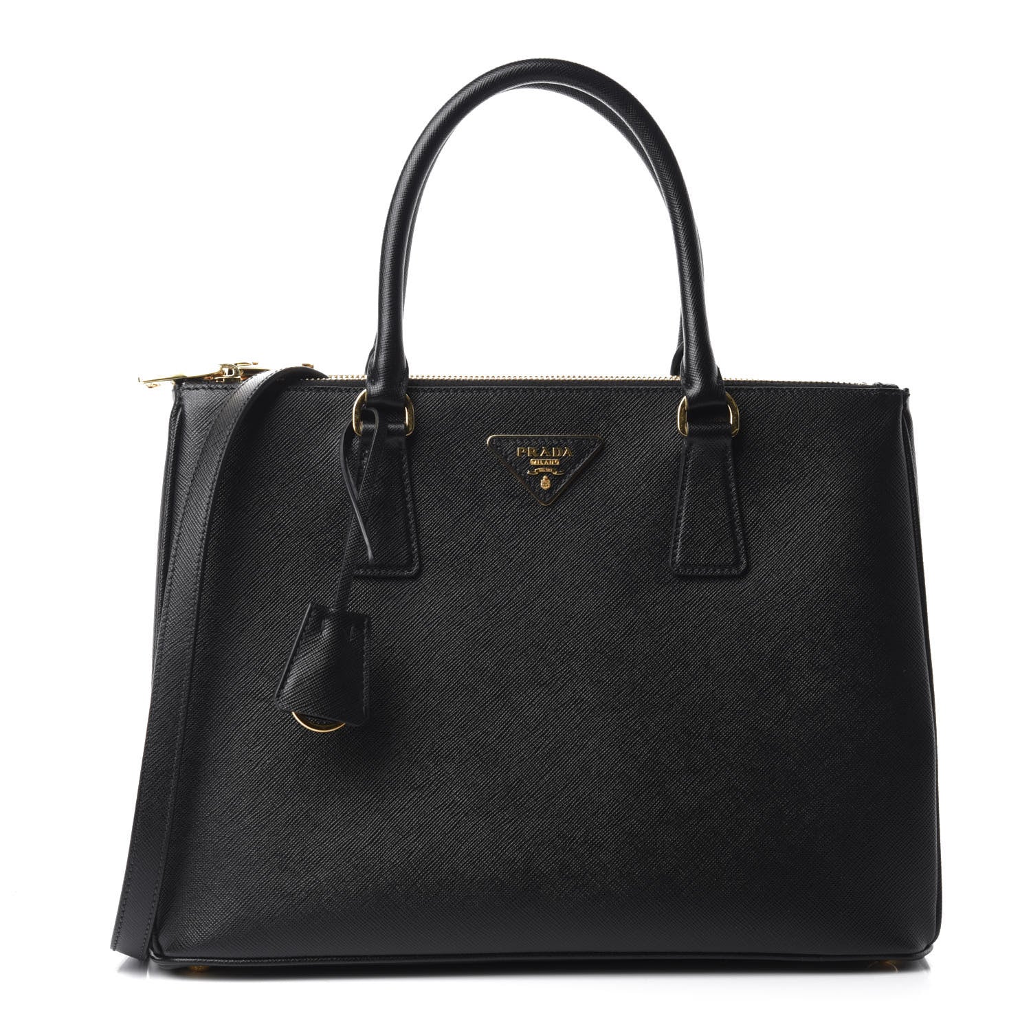 Prada Saffiano Medium Galleria Double Zip Tote Black 1 of 11