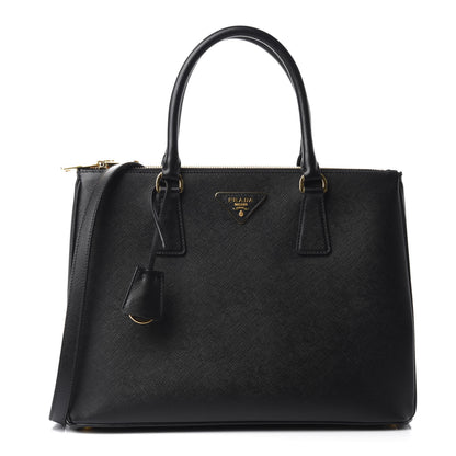 Prada Saffiano Medium Galleria Double Zip Tote Black 1 of 11