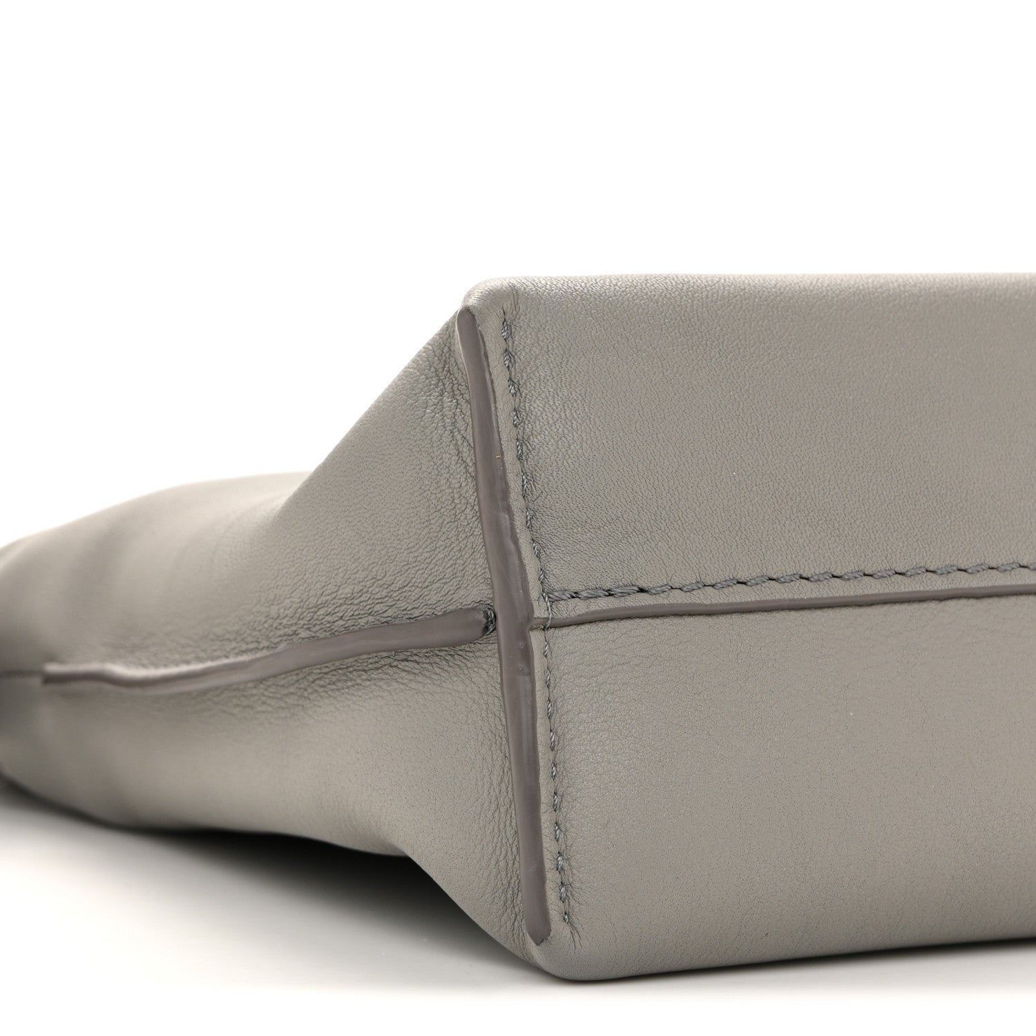 Loewe Calfskin Mini Flamenco Knot Clutch Pearl Grey 9 of 12