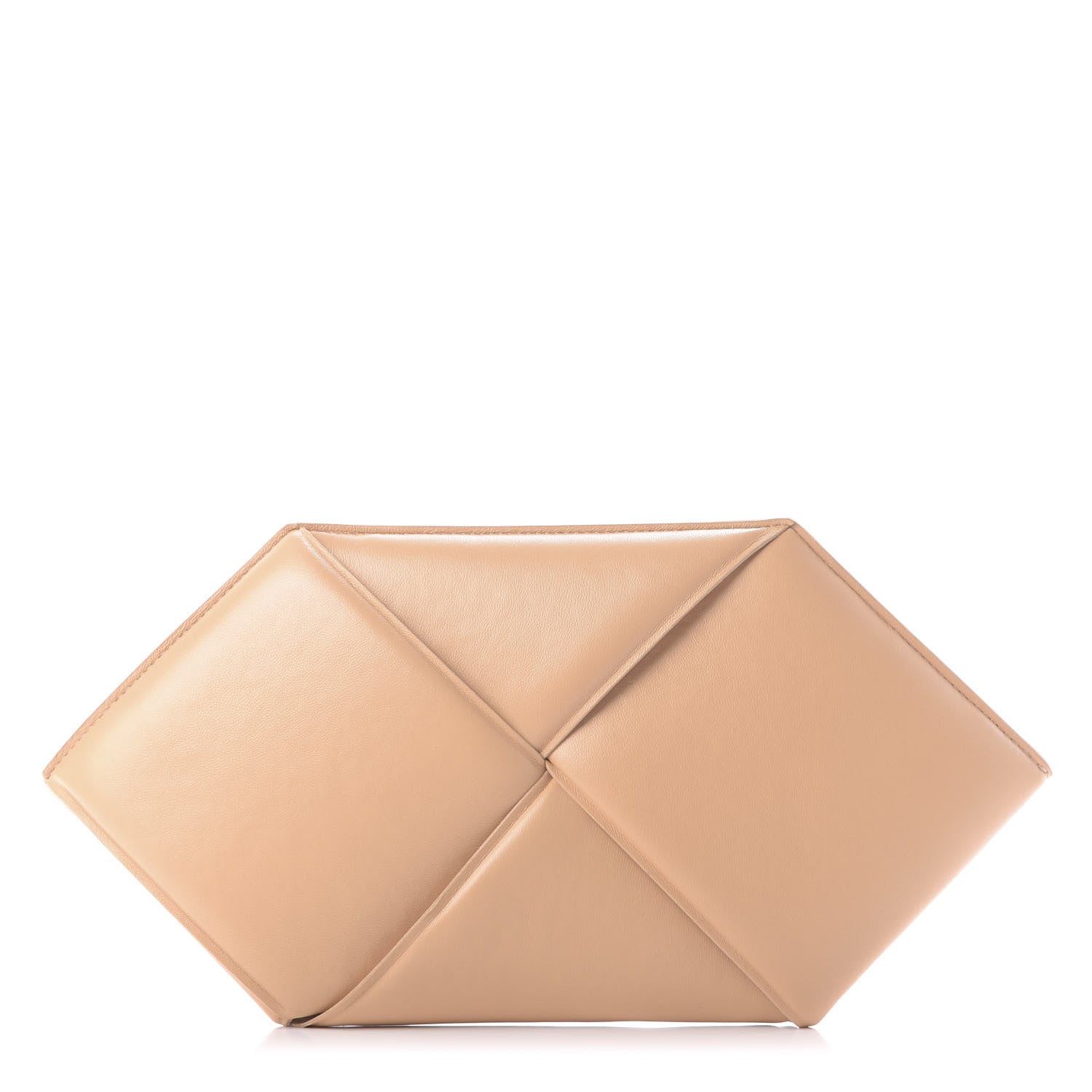 Bottega Veneta Nappa Maxi Intrecciato Pouch Clutch Almond 1 of 8