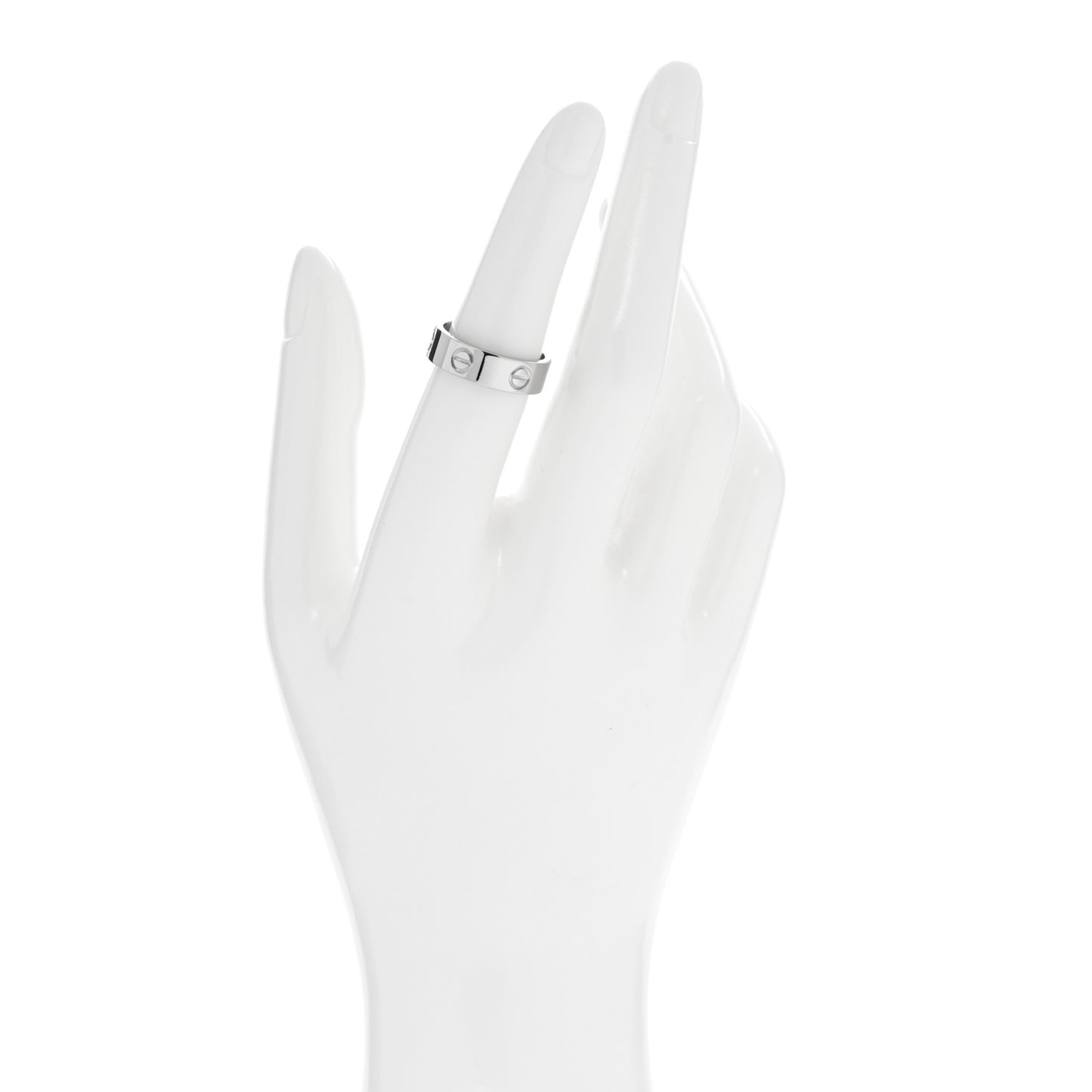 18K White Gold 5.5mm LOVE Ring 53 6.5
