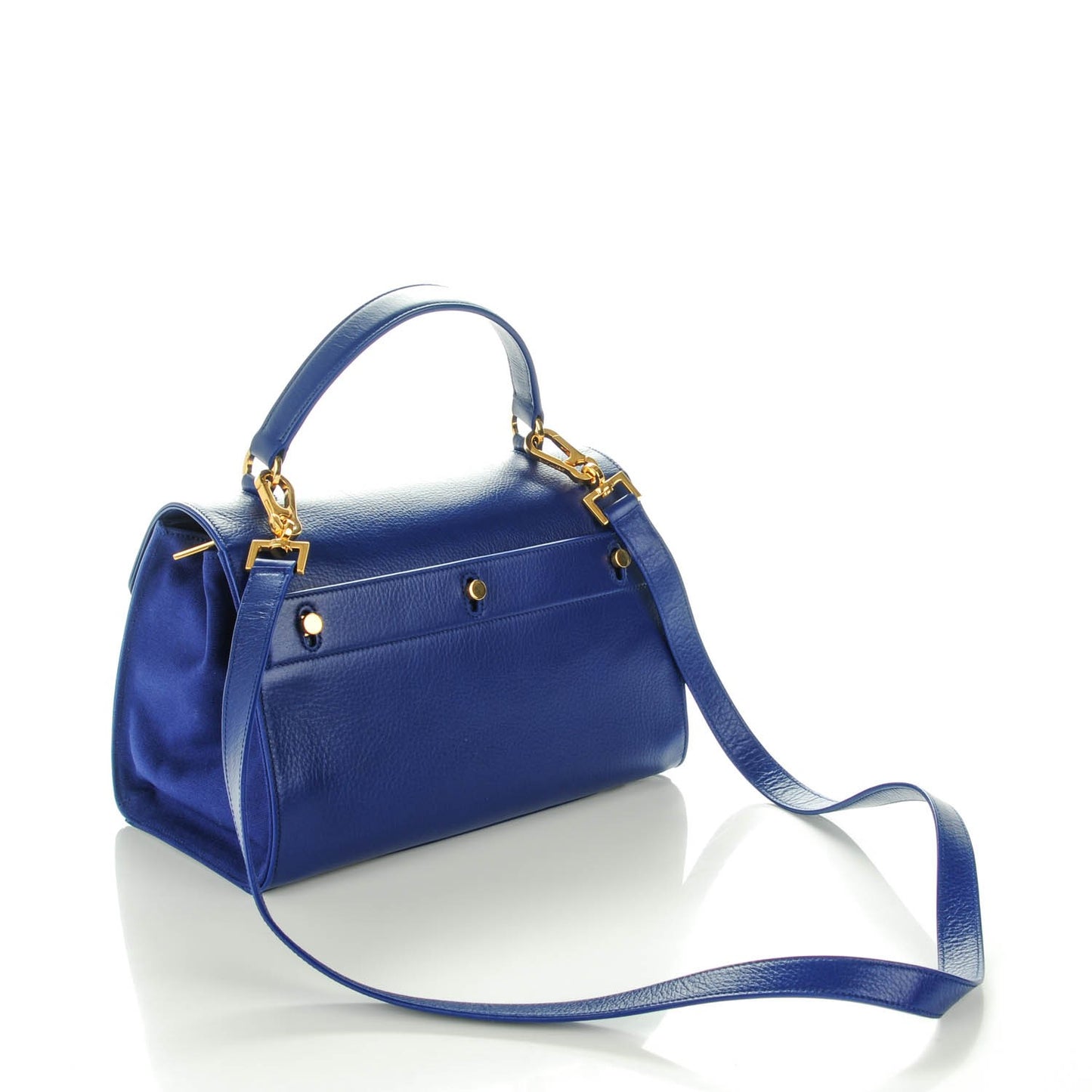 Calfskin Canvas Small Muse Two Blue