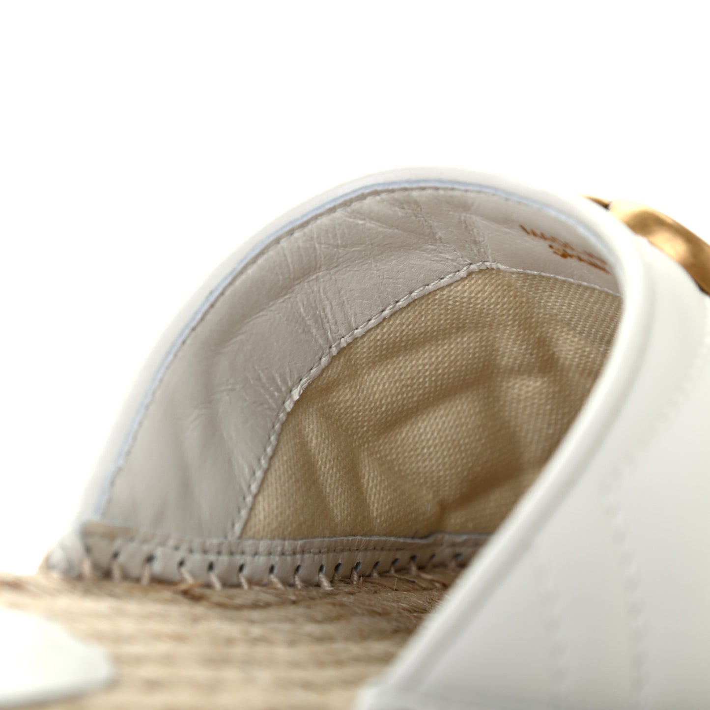Nappa Matelasse GG Marmont Espadrille Slippers 39 Great White