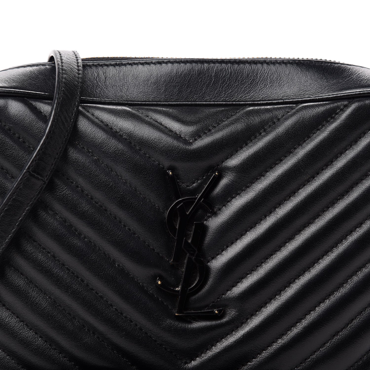 Saint Laurent Calfskin Matelasse Monogram Lou Camera Bag Black 12 of 12