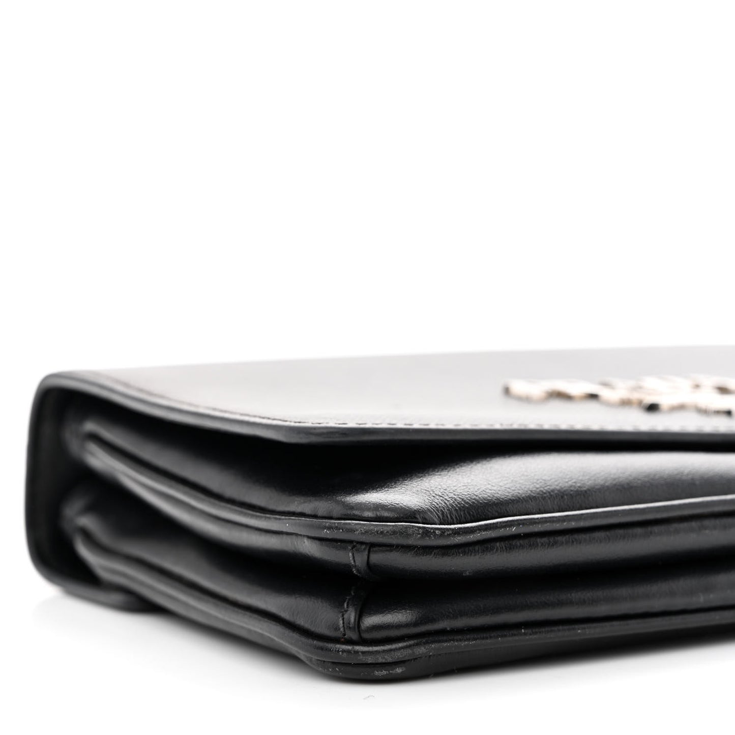 Saffiano Chain Shoulder Bag Black