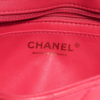 Chanel Lambskin Quilted Valentine Charms Medium Single Flap Pink 9 of 10
