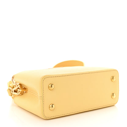 Louis Vuitton Taurillon Mini Capucines Jaune Plume 4 of 10